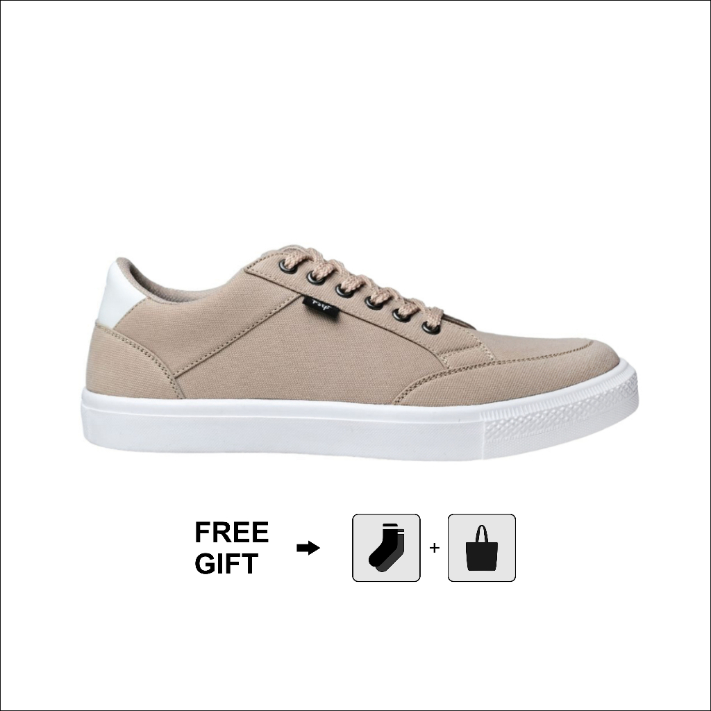 Sepatu Pria Arka Khaki Sneaker Klasik - Sneakers Pria Warna Khaki