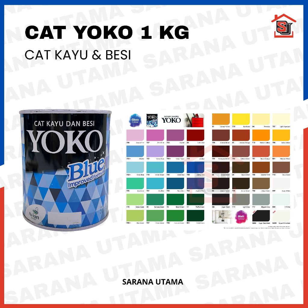 YOKO Cat Kayu dan Besi Blue Improved Formula 1 KG