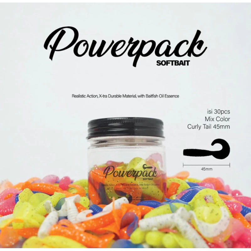 EXODUS Power Pack Softlure softplastic lure curly tail 45 softlure