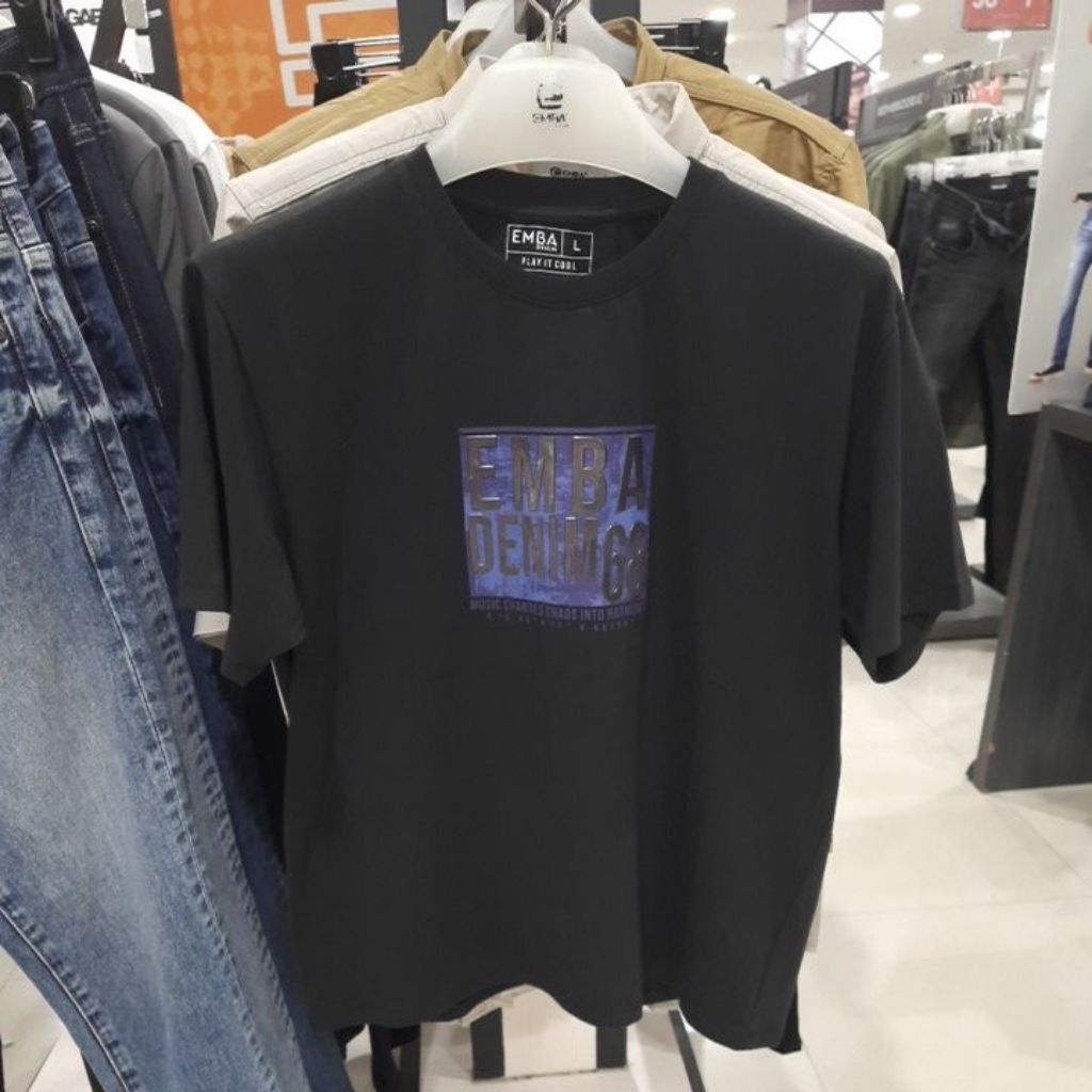 EMBA JEANS TSHIRT KAOS PENDEK PRIA REGULAR FIT ORIGINAL MATAHARI