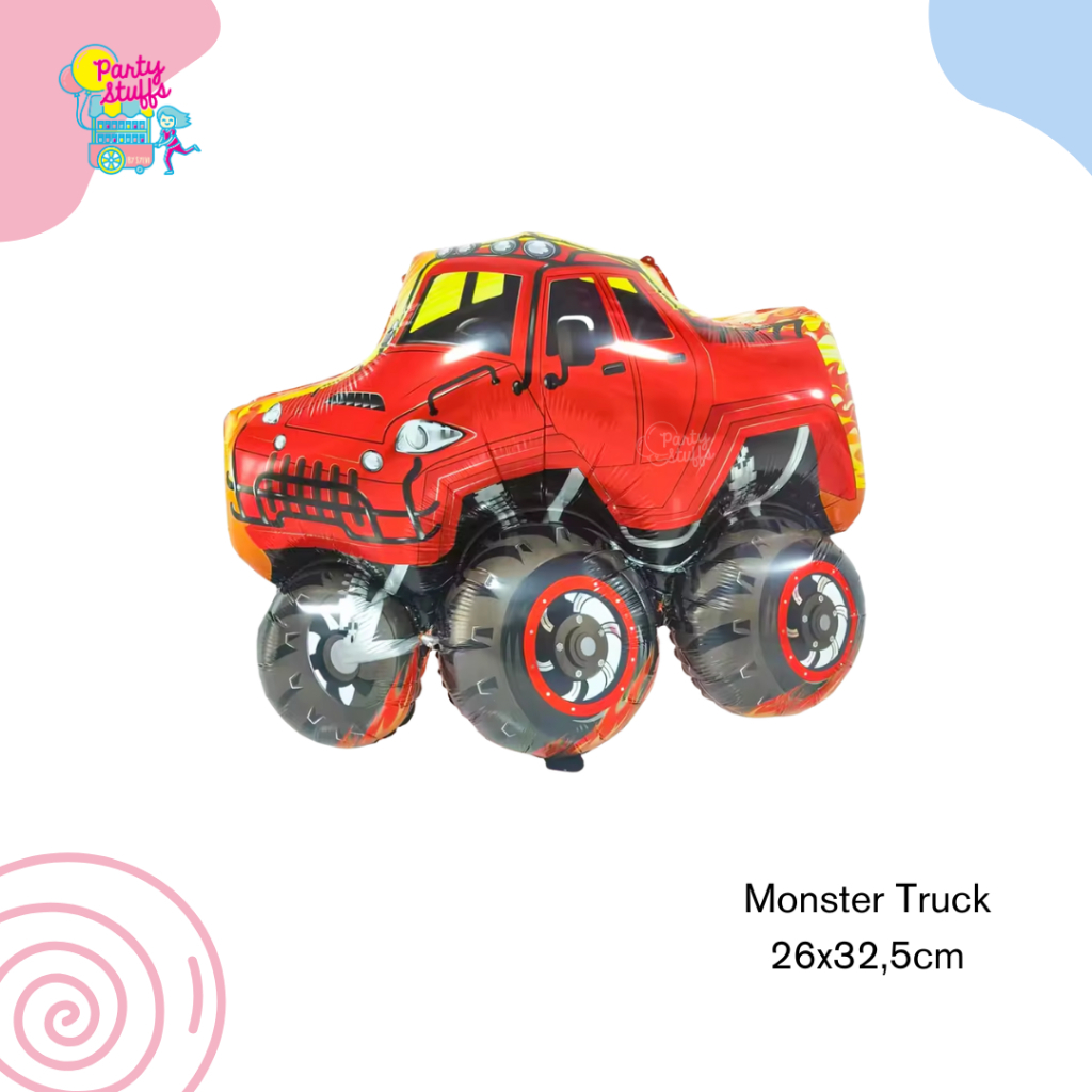 Foil Balloon Monster Truck / Balon Foil Monster Truck / Dekorasi Tema Monster Truck