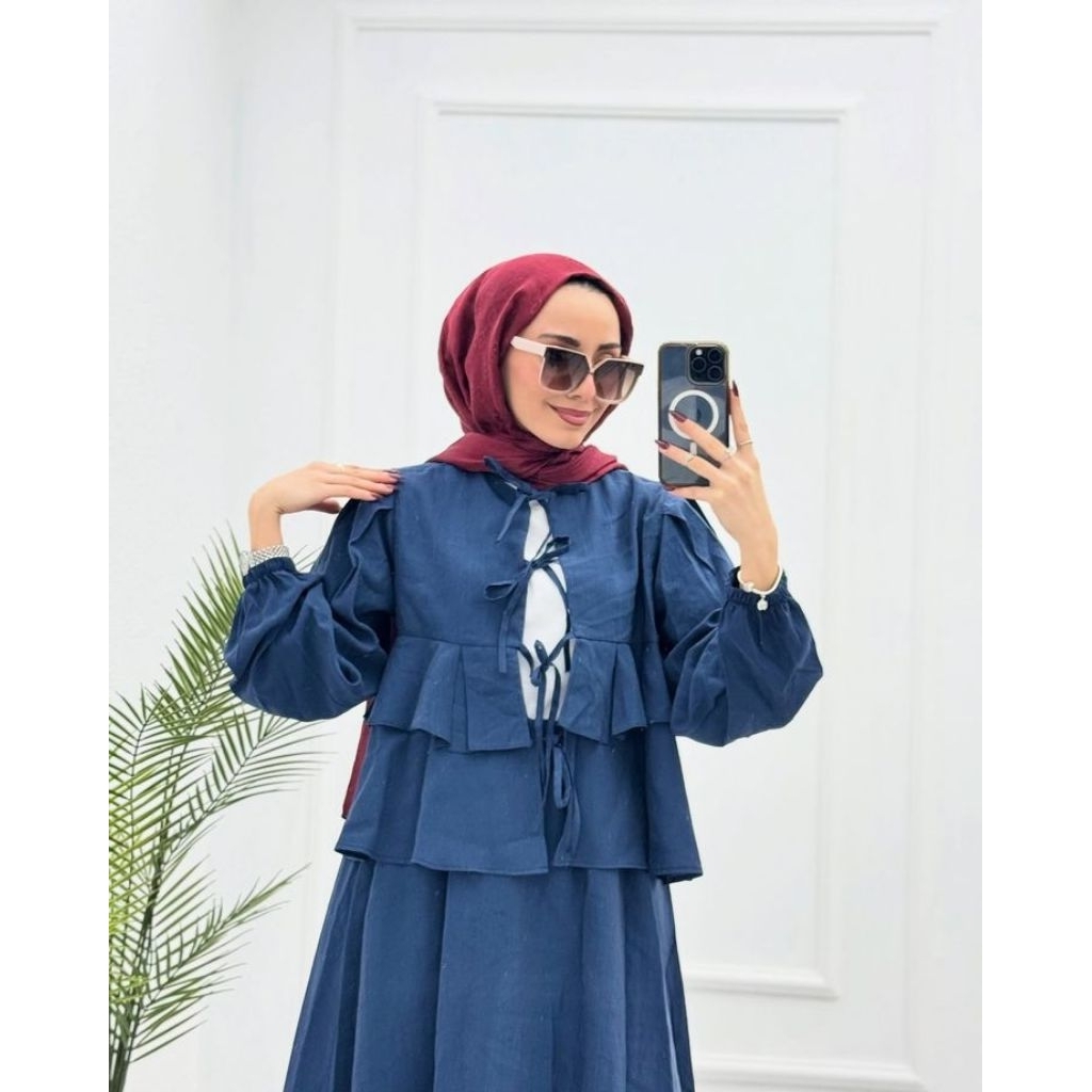 STIBTO - setelan rok wanita kekinian korean style set fashion muslim setelan rok terbaru 2025 bangko
