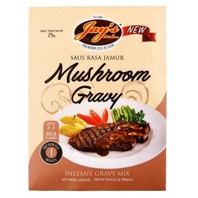 

[oddsolshop] pekanbaru/Jay's Jays Mushroom Gravy 25GR Bubuk Saus Rasa Jamur Bumbu Masak Instan Steak