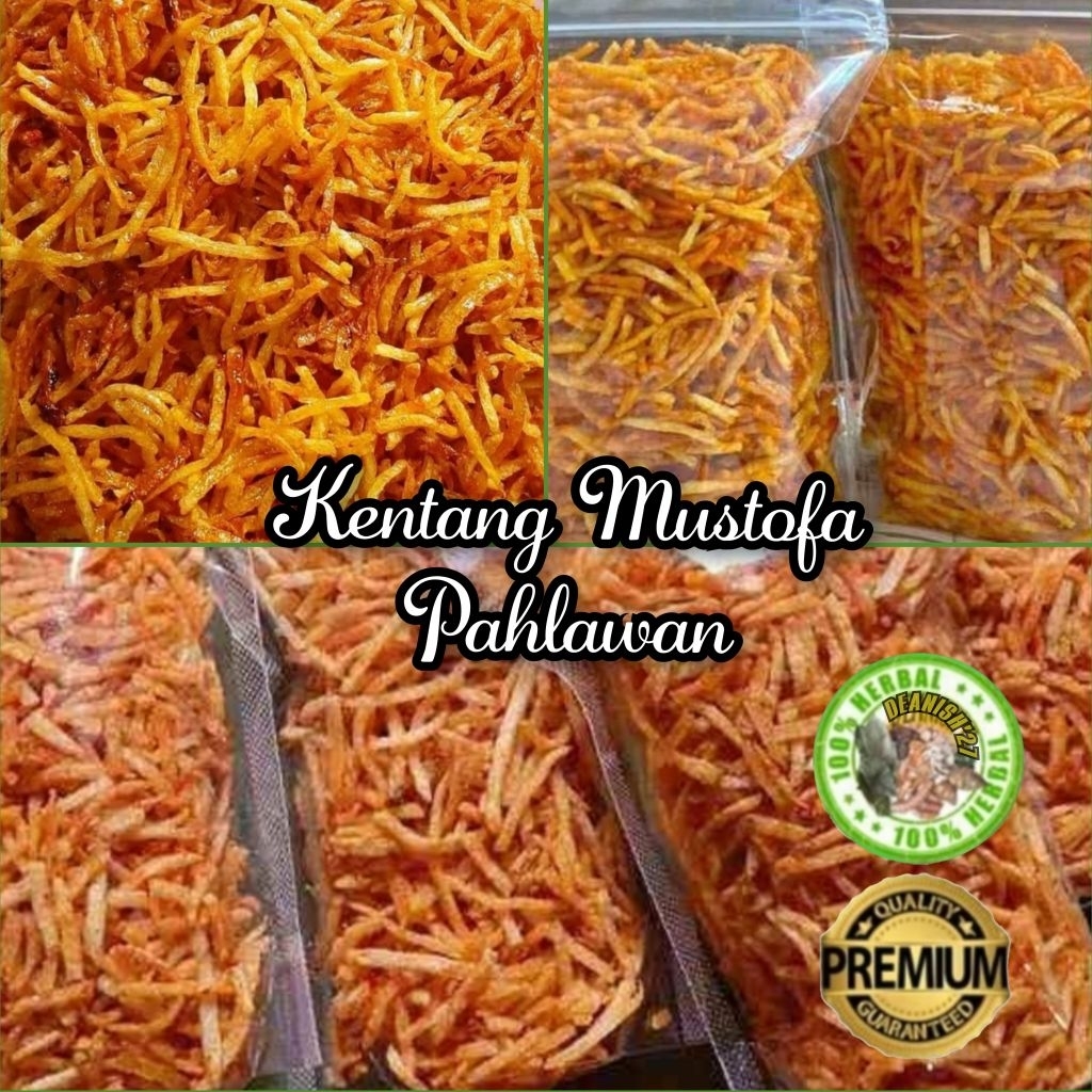 

Kentang Mustofa Pahlawan/kripik/krupuk pedas manis-250 gram