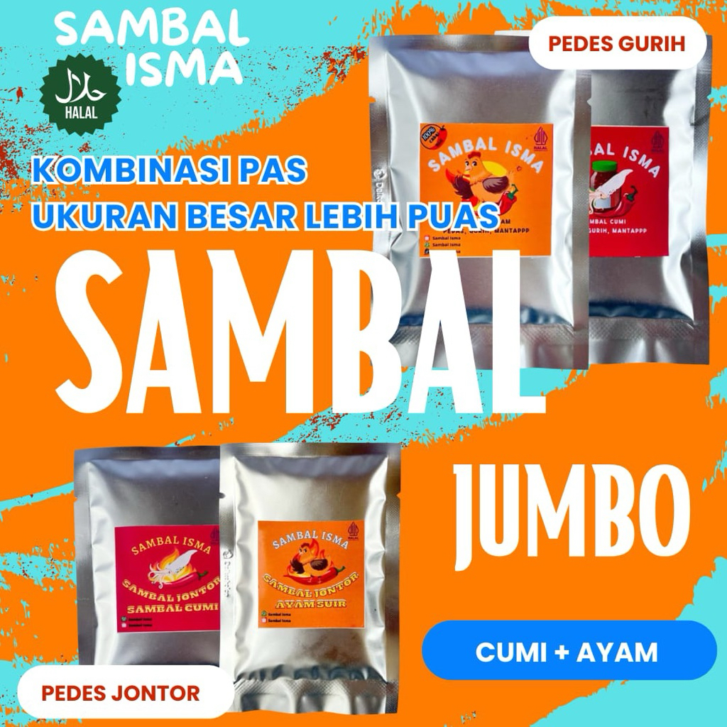 

DUO Sambal Favorite Ukuran Jumbo Isi Cumi dan Ayam Praktis Sekali Makan Lebih Puas