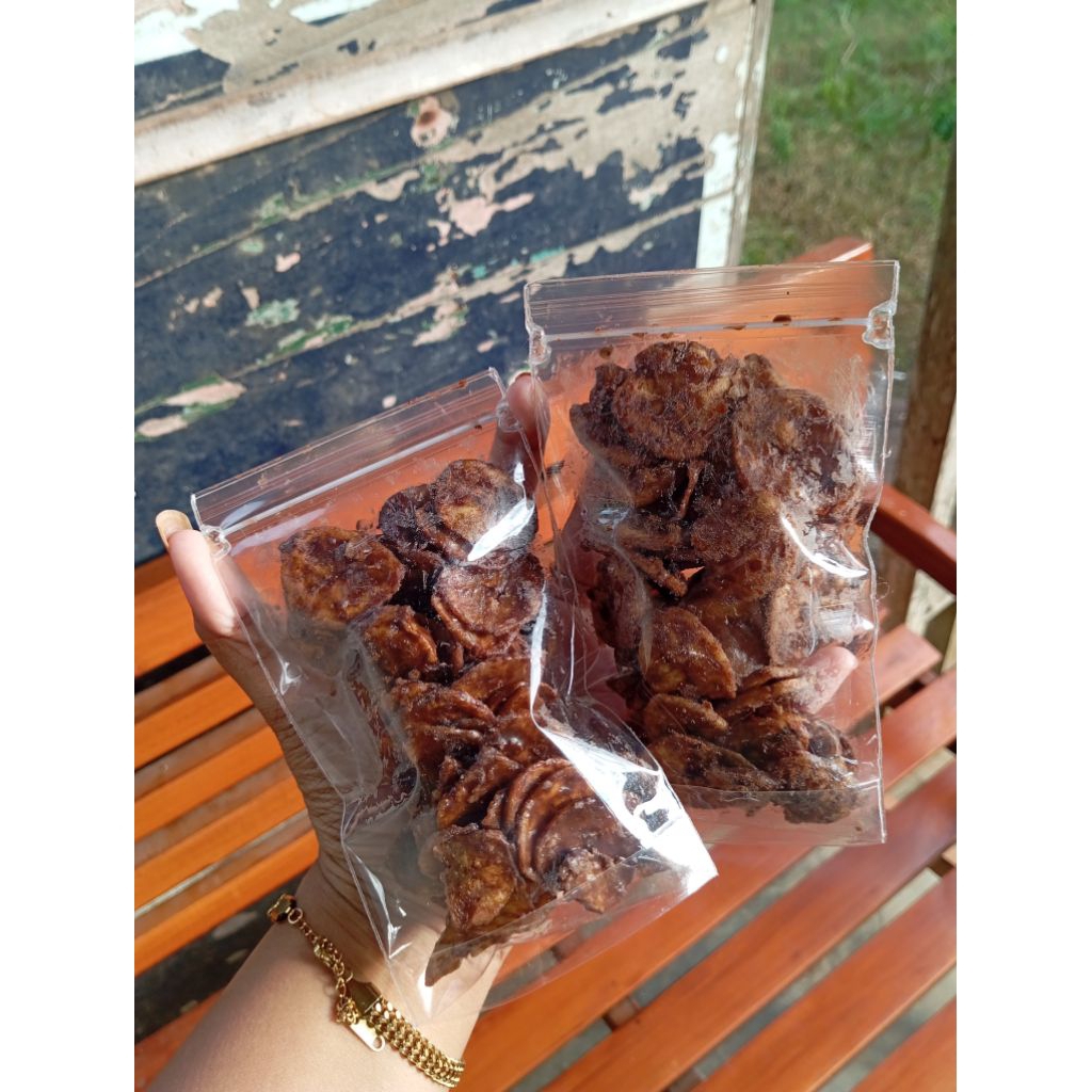 

kripik pisang coklat lumer