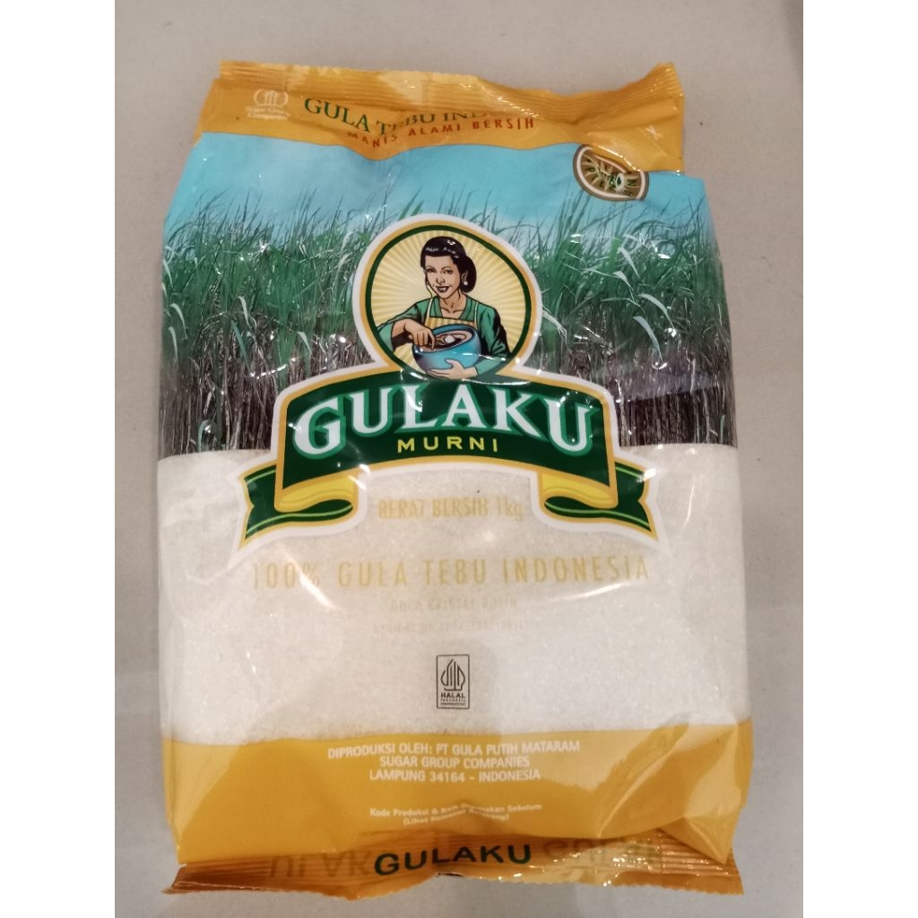 

gula kemasan 1kg. gulaku kuning. paket 10pcs
