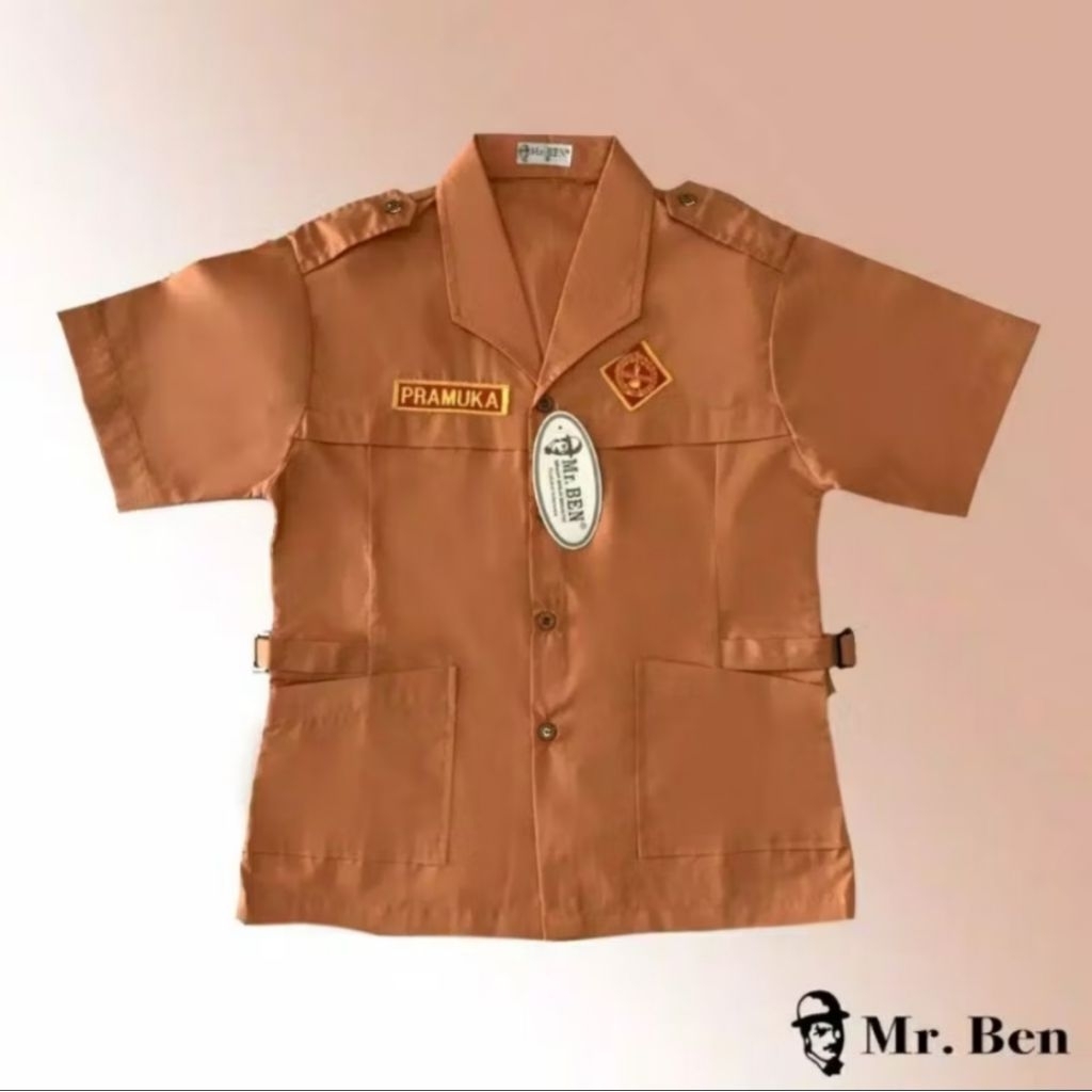 Baju Pramuka Sd anak perempuan Pendek Mr Ben
