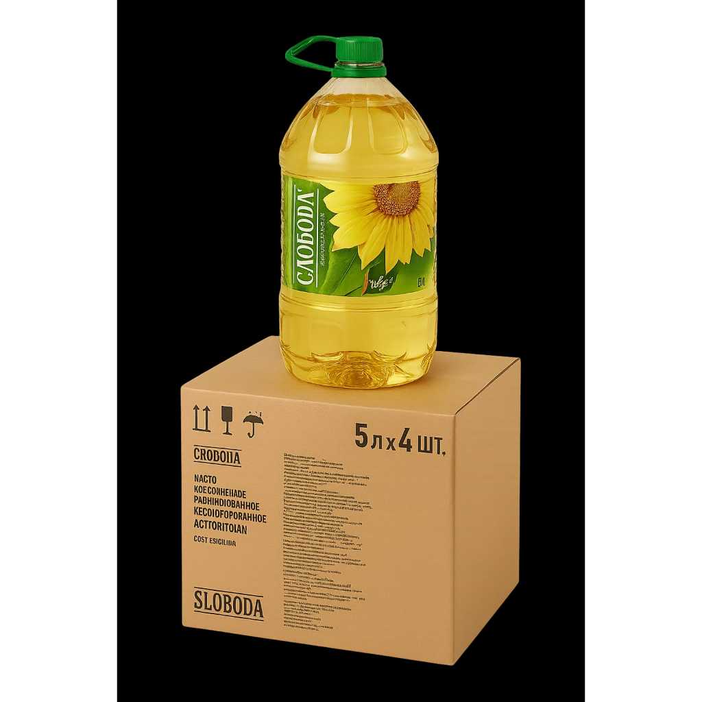 

1 CARTON SLOBODA 5Lt Sunflower Oil, KEMASAN (Isi 4 Bottle), Minyak Bunga Matahari, minyak sehat