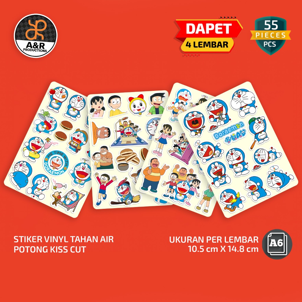 

Stiker Doraemon Lucu, Potong Pola Kiss Cut – Vinyl Tahan Air, Siap Tempel