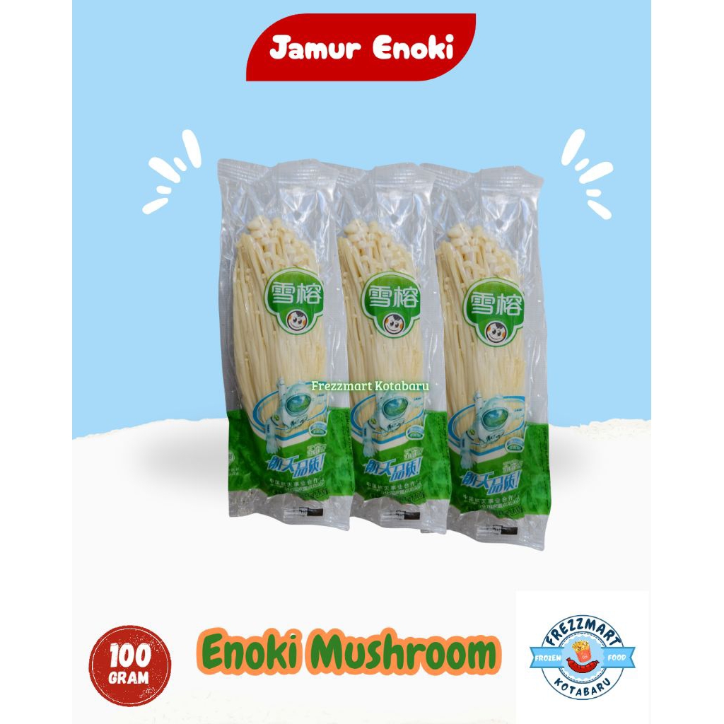 

Jamur Enoki Mushroom 100 Gr Frozen Food Fresh Frezzmart Kotabaru