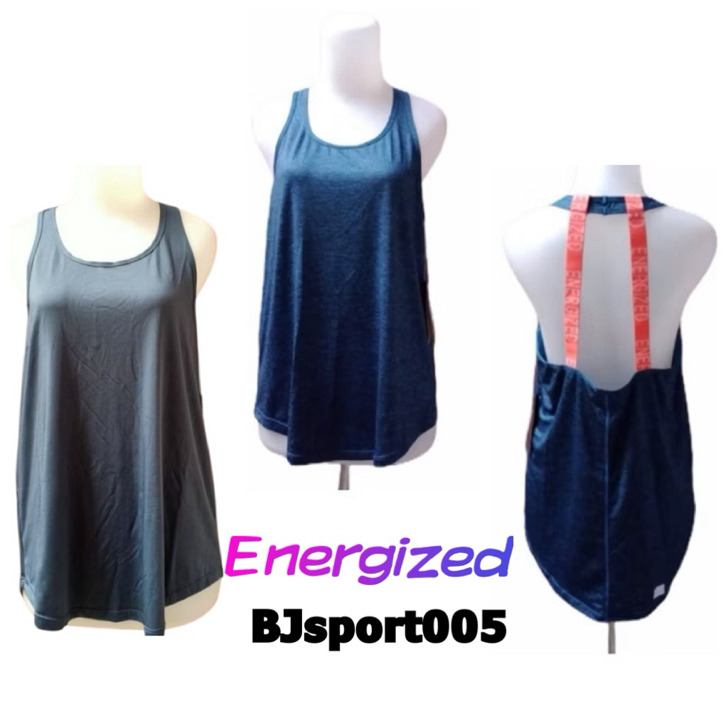 BJsport005 Energized baju sport tanktop olahraga free size