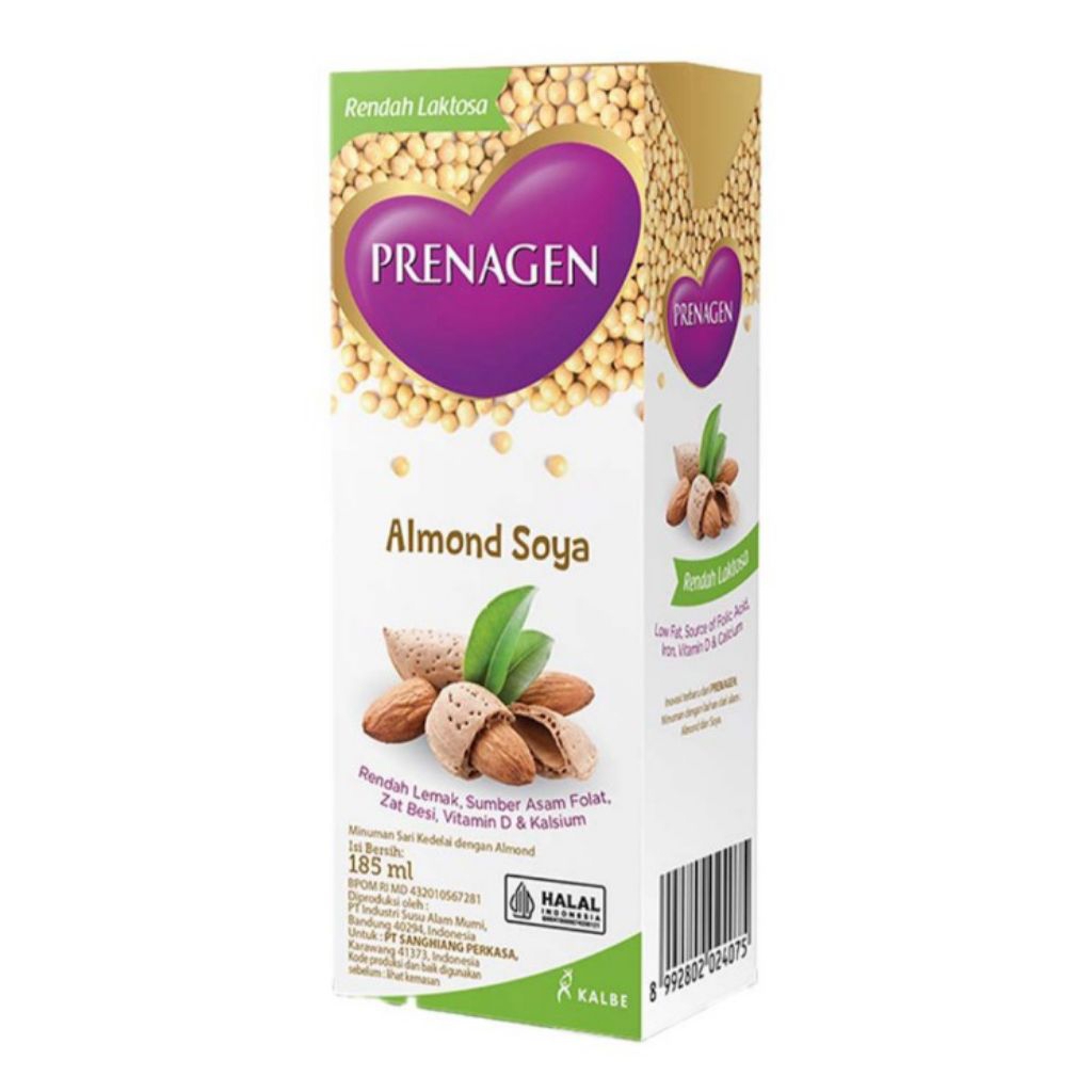 Prenagen Susu UHT Cair Almond Soya 185 ml
