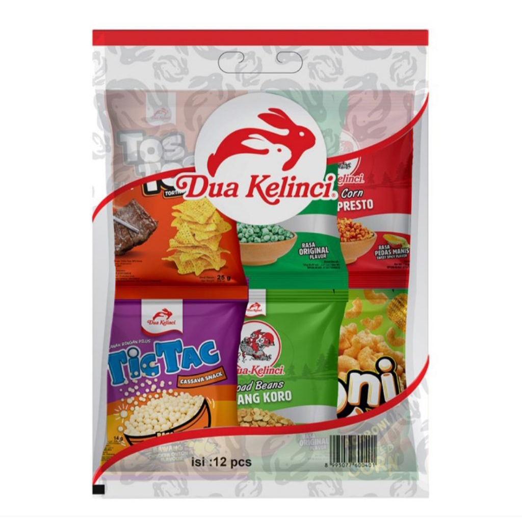 

Dua Kelinci Camilan Assorted Pack 12 pcs