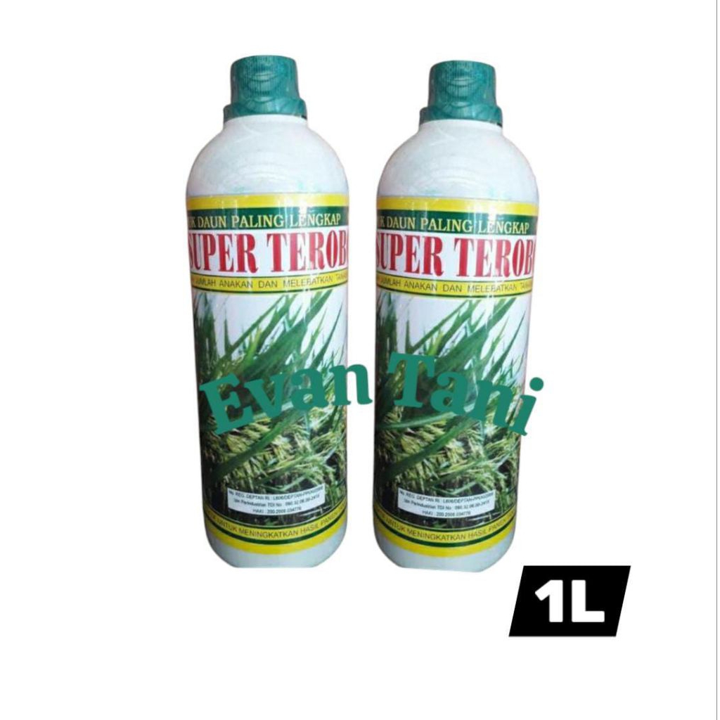 Pupuk Cair SUPER TEROBOS PADI  1 Liter + plus zpt - Untuk tanaman padi UD TANI