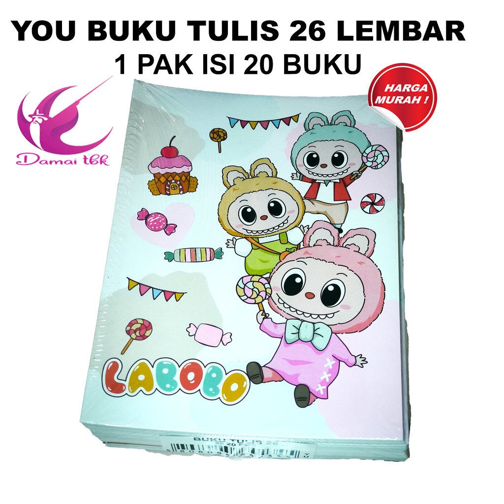 

(1 Pak 20 Buku) Buku Tulis 26 Lembar YOU By Kiky