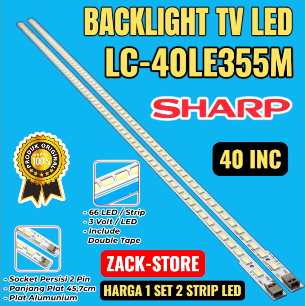 BACKLIGHT TV SHARP 40 INC LC40LE355M LAMPU BACKLIGHT TV SHARP LC-40LE355M LC 40LE