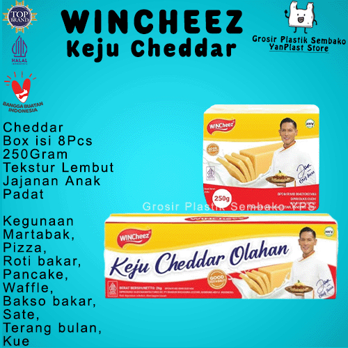 

WINCHEEZ - Keju Cheddar 250gr BOX isi 8Pcs