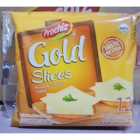 

Prochiz Gold Slices 156Gr isi 12 Lembar - Keju prochiz