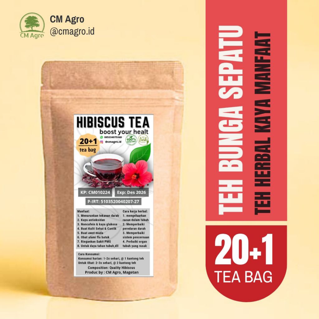 

Hibiscus Tea (Teh bunga sepatu) Teh Kesehatan kulit, hipertensi , atasi nyeri haid | CM Agro