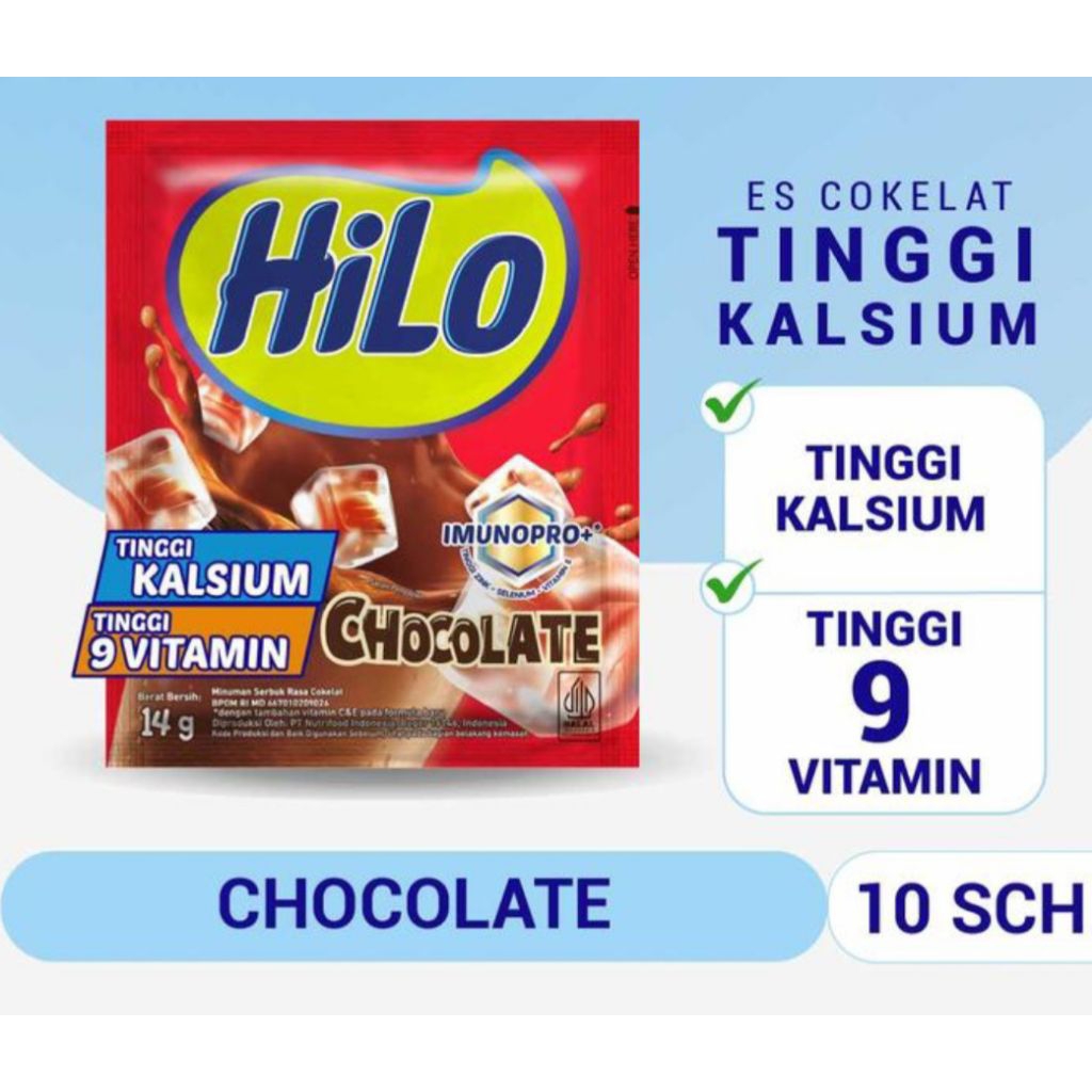 

Hilo Chocolate Tinggi Kalsium - 10 Sachet