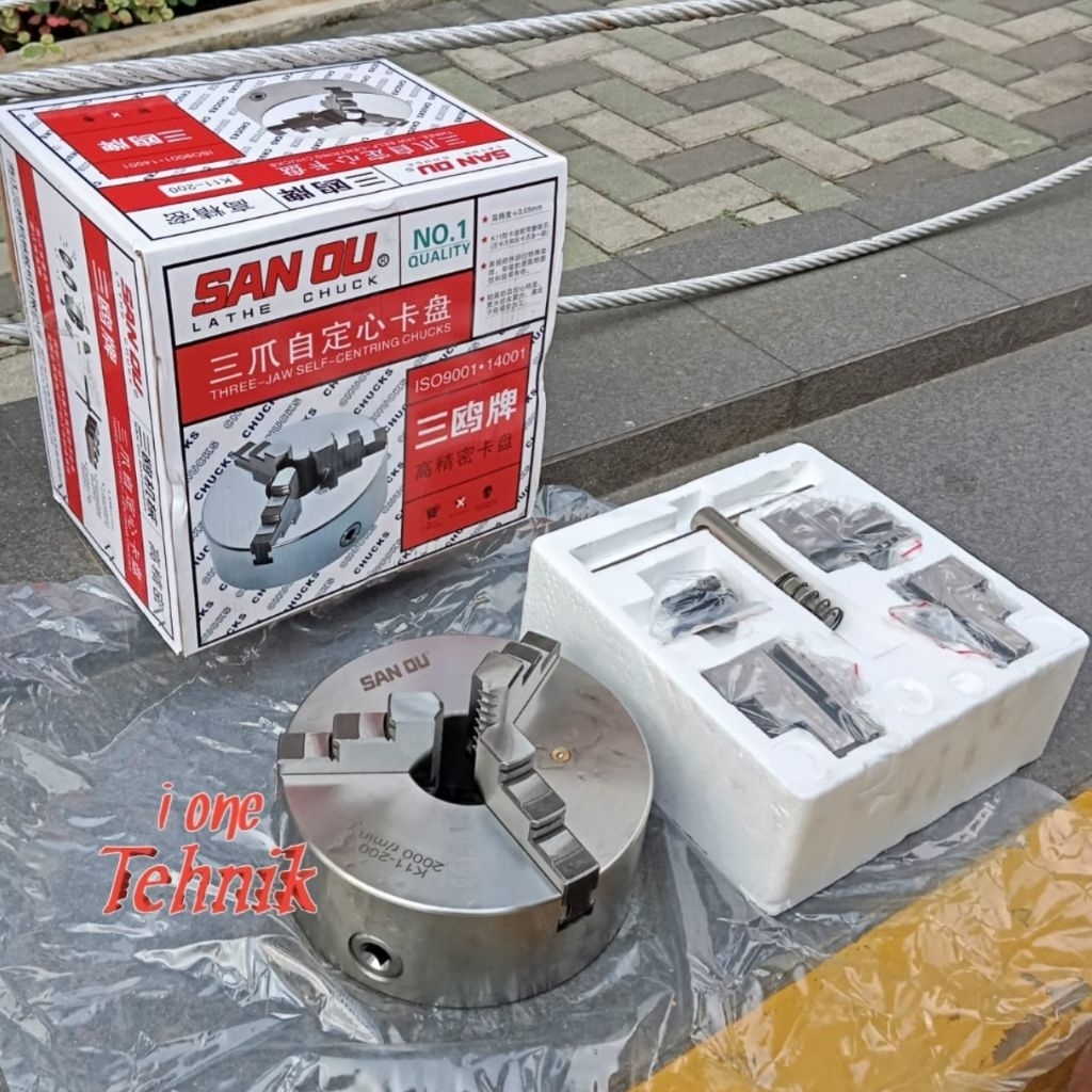 Kepala bubut 3" chuck bubut 3" 3 jaw claw catok kepala bubut