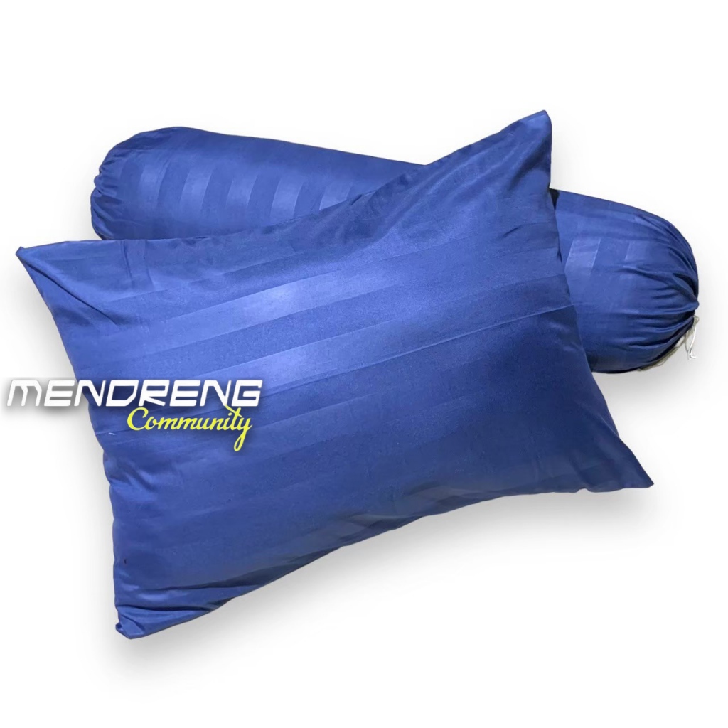 Sarung Bantal Polos Ukuran Besar / Sarung Bantal Guling Dewasa Motif Embos Strip Salur