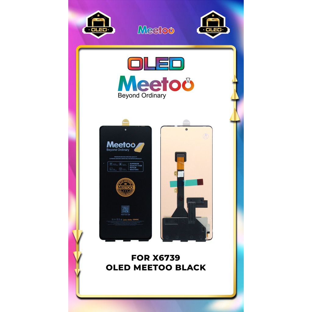 LCD INFINIX X6739 OLED MEETOO BLACK+TS/X6710/X678B (INFINIX GT 10 PRO/INFINIX NOTE 30 VIP/INFINIX NO
