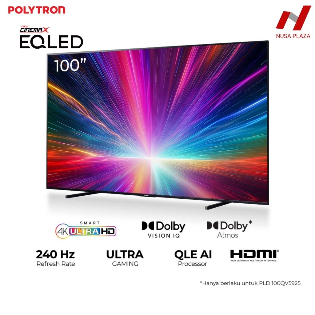 TV POLYTRON 100 inch EQLED 4K / POLYTRON EQLED TV 100 Inch 4K – PLD 100QV5925