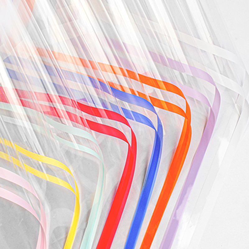 

Flower Wrapping Transparant Line Color Kertas Buket Bunga Cellophane Ecer KB6007