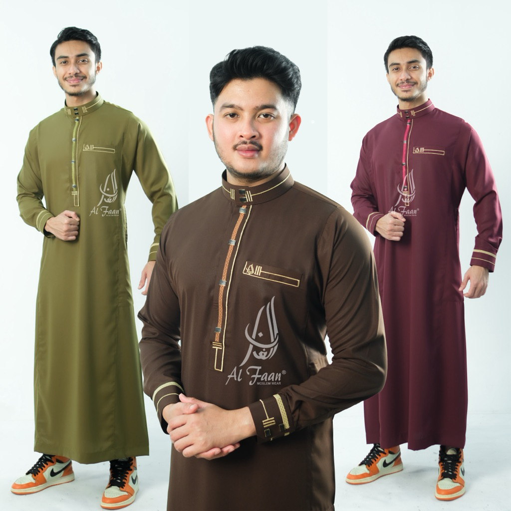 ORIGINAL JUBAH PRIA GAMIS PRIA JUBBAH MEWAH MODEL TERBARU AL FAAN JUBAH REGULER JUBAH MEWAH BORDIR