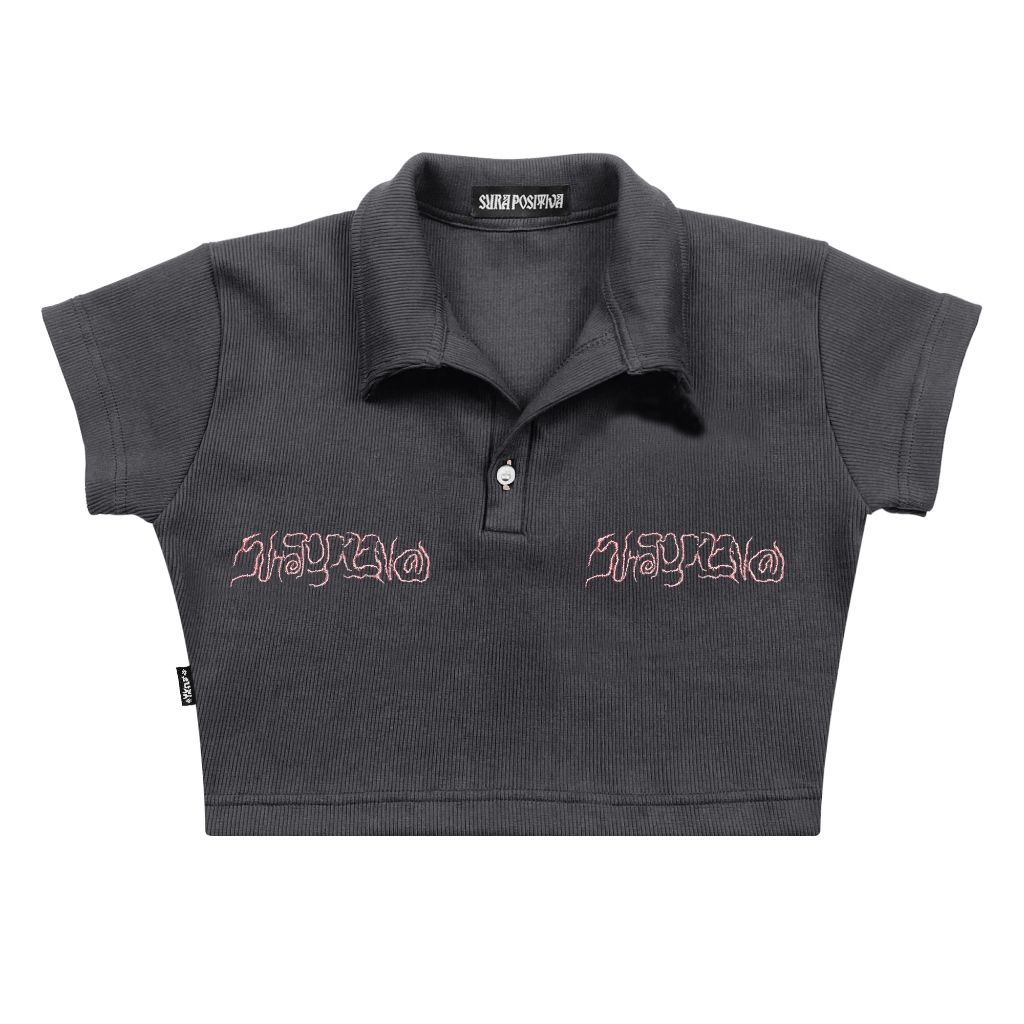 Sura Positiva - Crop Tee Tank Knit (Julle) Charcoal