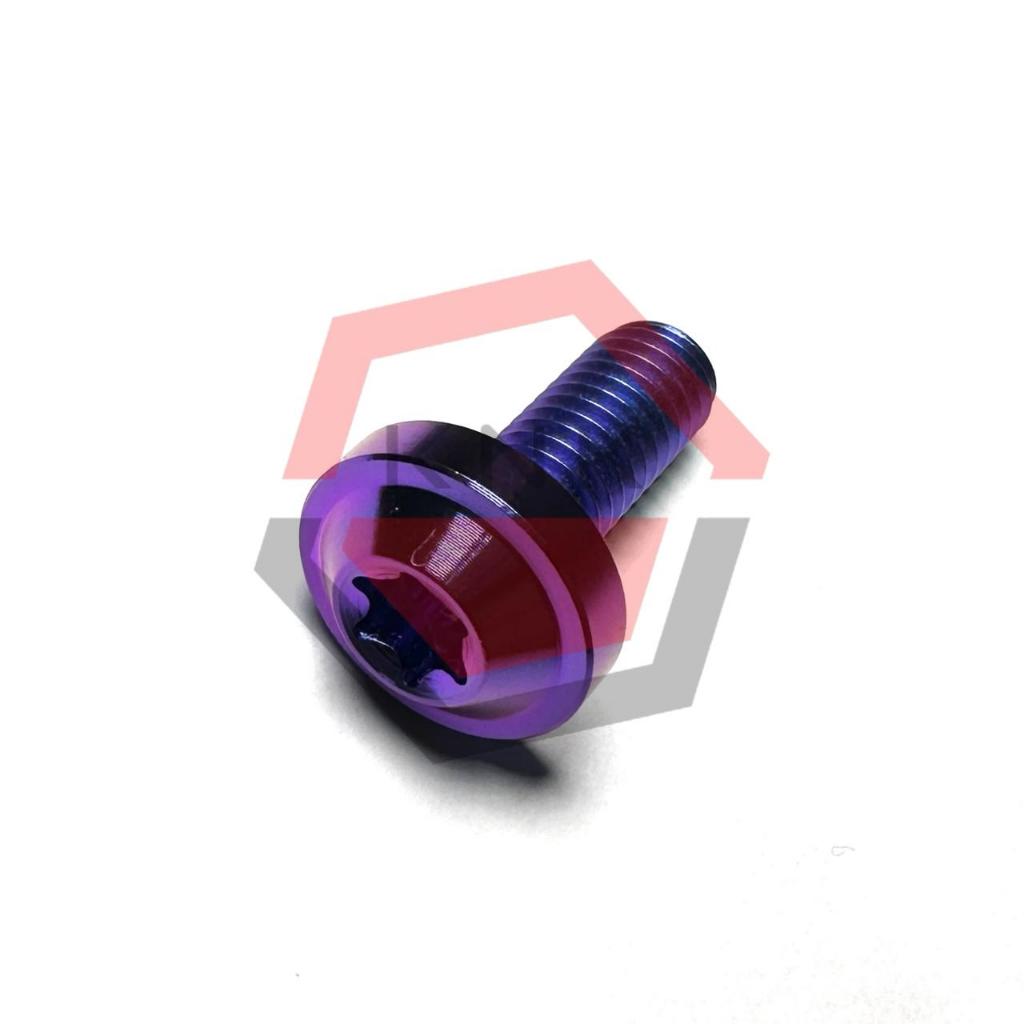 BAUT TITANIUM Umbrella TORX M6x16 [ Warna BLUE PURPLE - MEDIUM Head ]