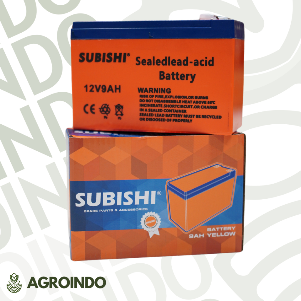 aki sprayer elektrik 12v 9ah original subishi