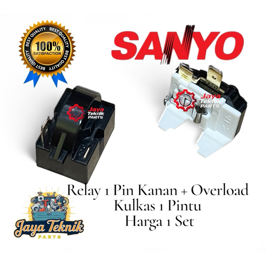 Set Relay Overload Sanyo Kulkas 1 Pintu / relai kulkas Sanyo