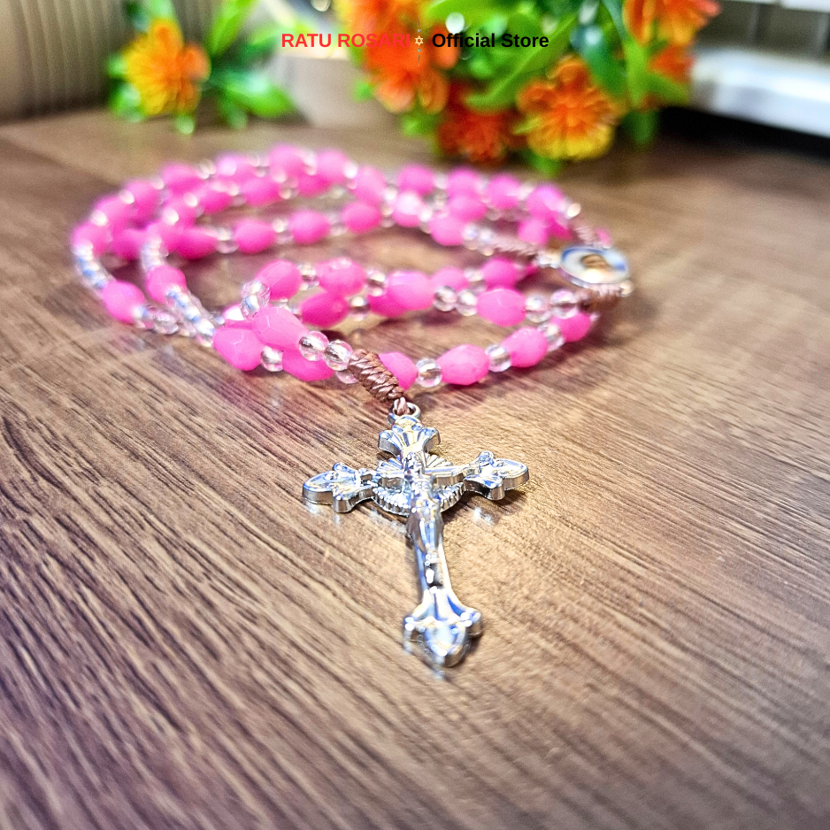 Rosario Ceko Tetes Original / Rosario Kristal Ceko Tetes / Rosario Katolik