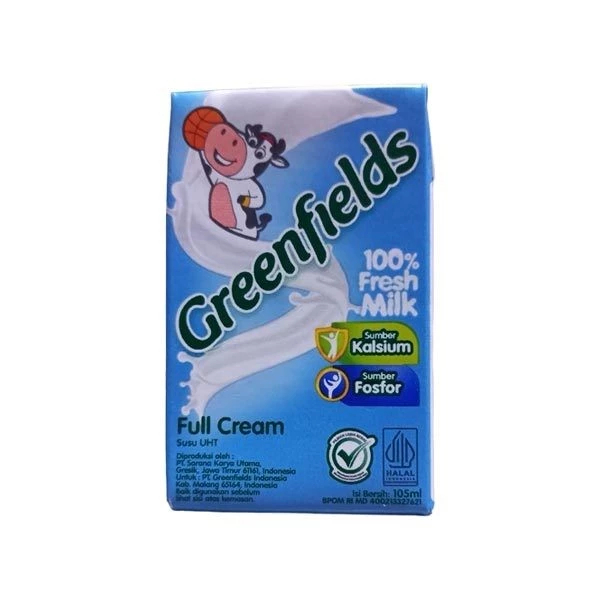 

Greenfields Susu UHT full cream 105 ml