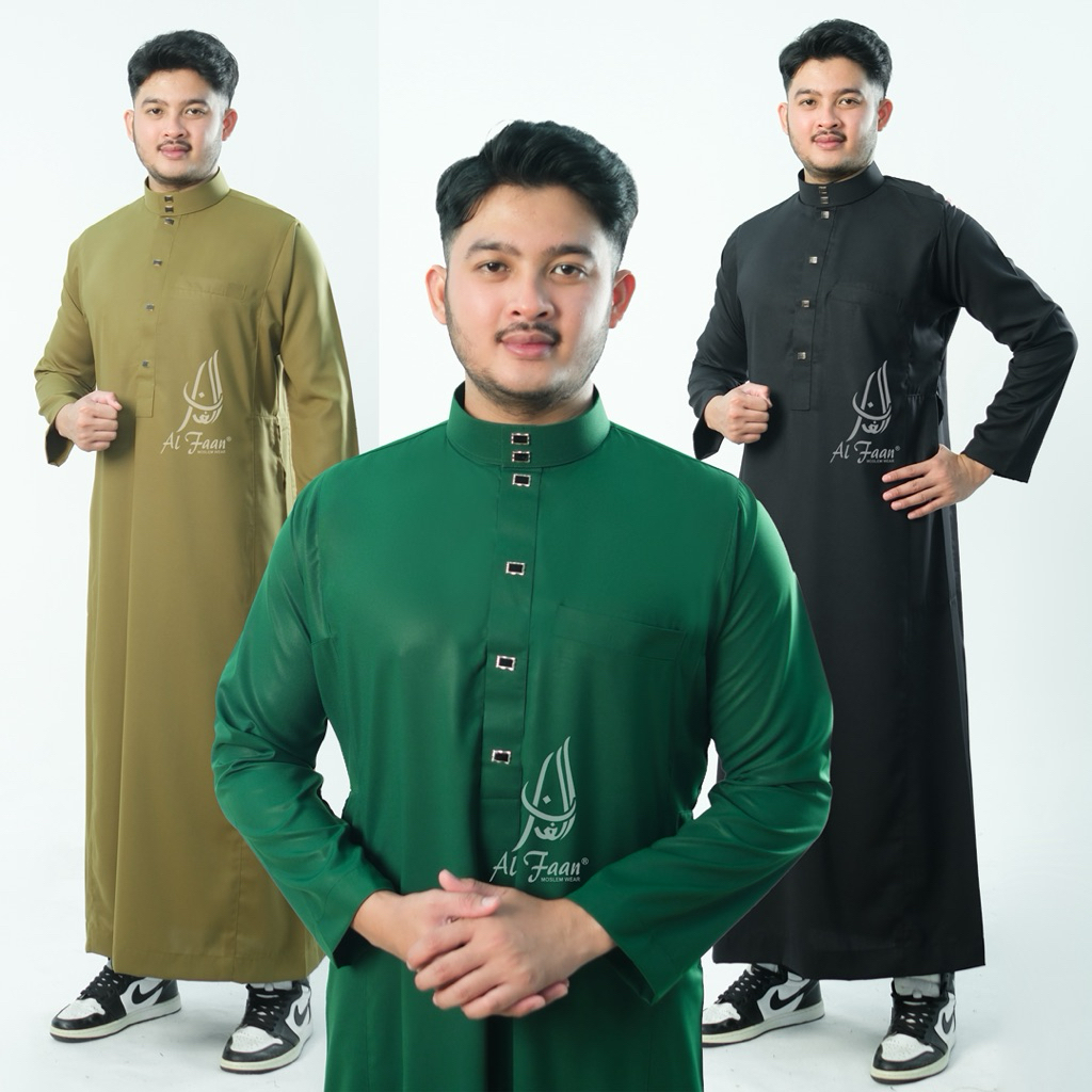 Jubah Gamis Pria Jubah Slimfit jubba alfaan gamis jubah pria muslim busana muslim pria jubah Alzan