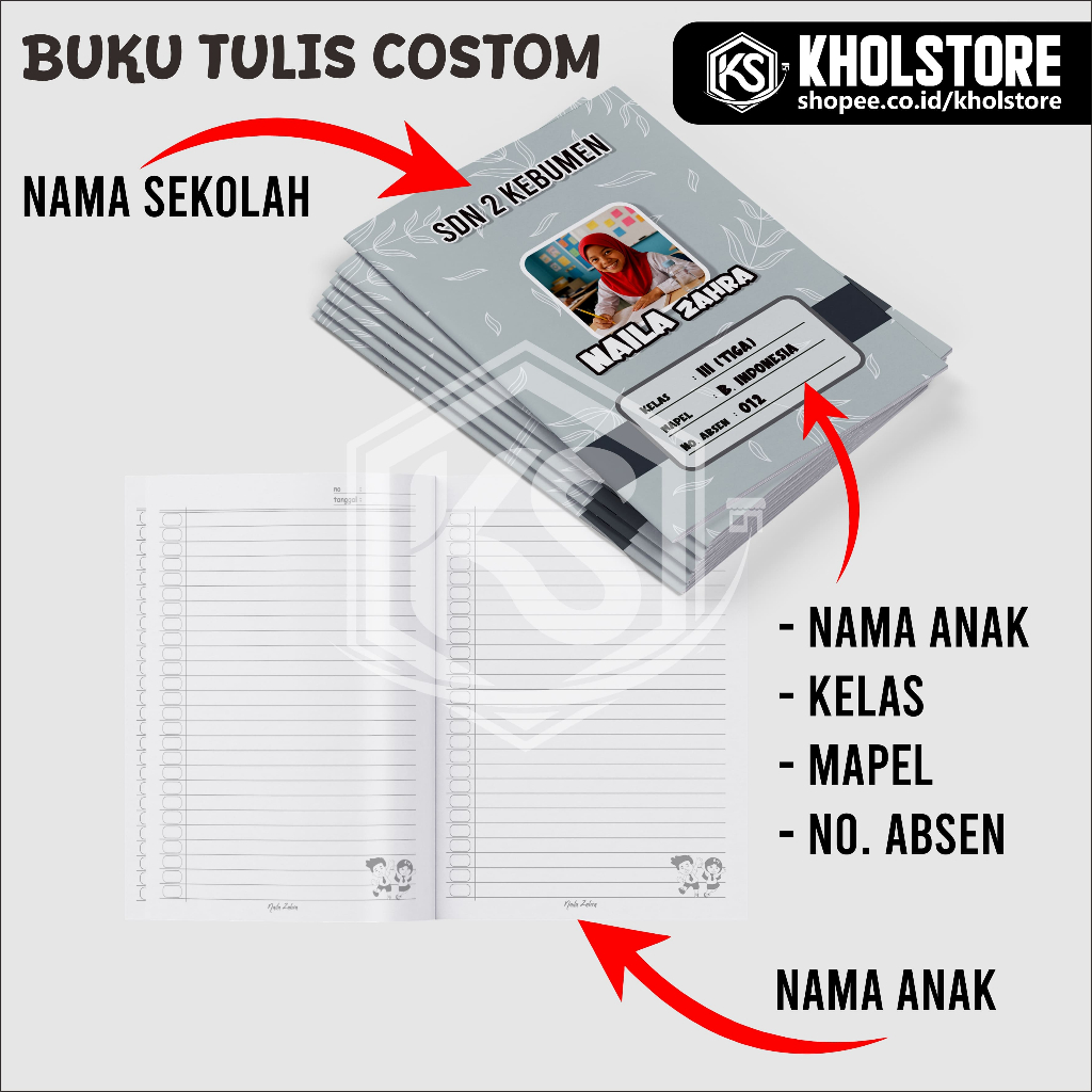 

BUKU TULIS CUSTOM A5 SERI 1