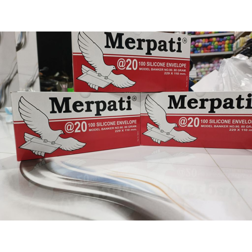 

( 1 pak isi 100 ) amplop merpati merah besar ukuran 229x110