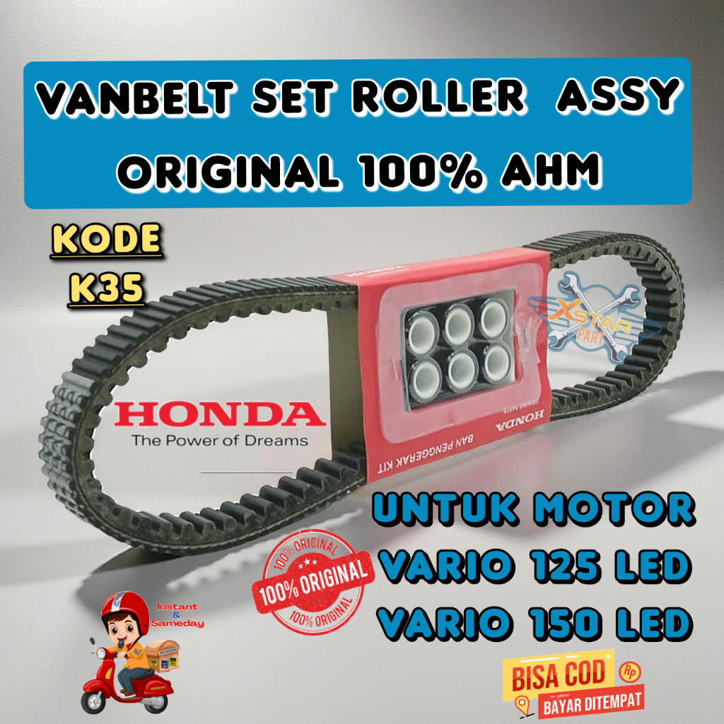 ORI VANBEL PLUS ROLLER HONDA VARIO 125 FI PNP VARIO150 23100-K35-BAO ORIGINAL AHM ORIGINAL 100% AHM