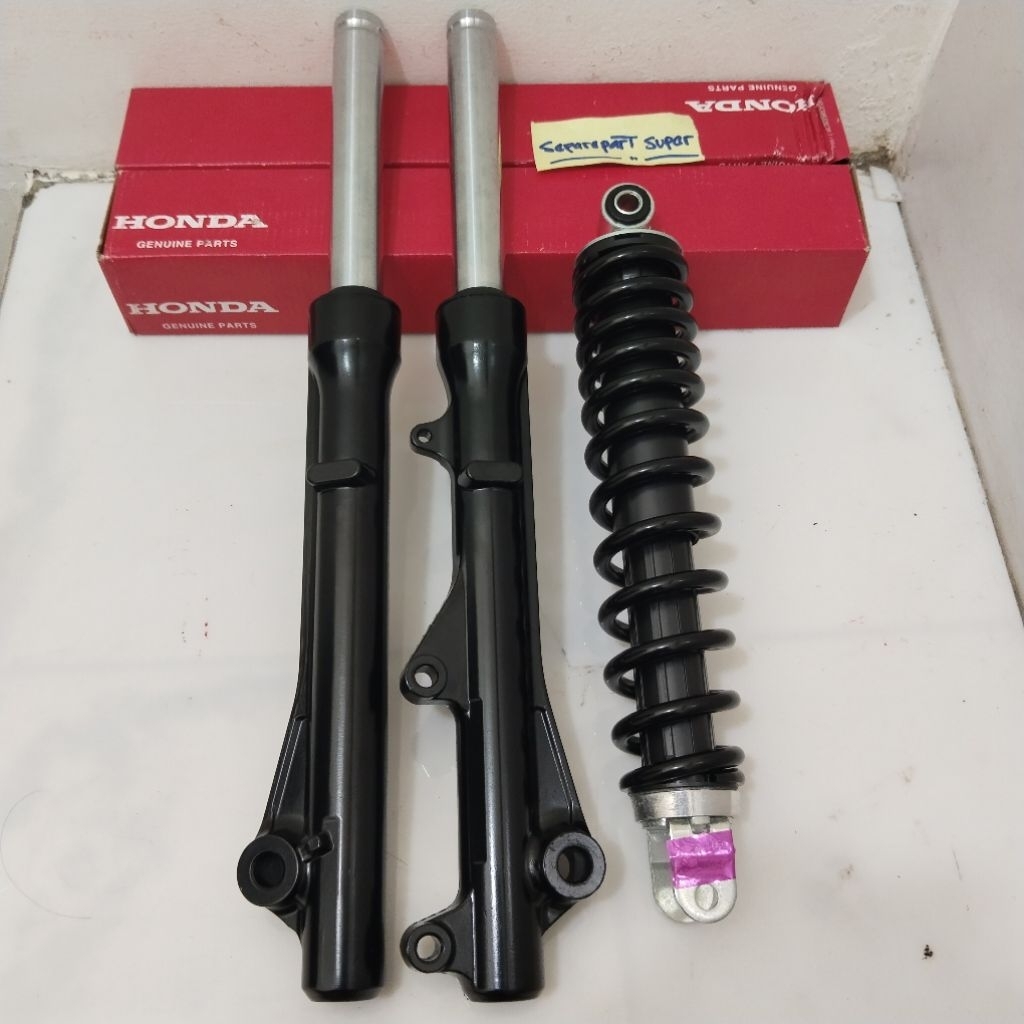 AS SHOCK TABUNG DEPAN + SHOCKBREAKER BELAKANG KZL BEAT FI BEAT FI SCOOPY SPACY VARIO 110 FI ORI SESU