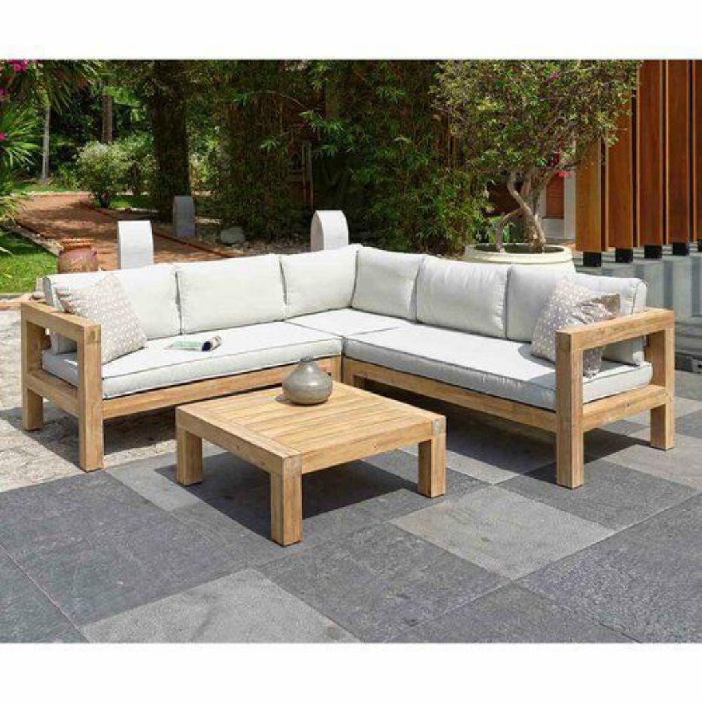set sofa outdoor sofa minimalis jati