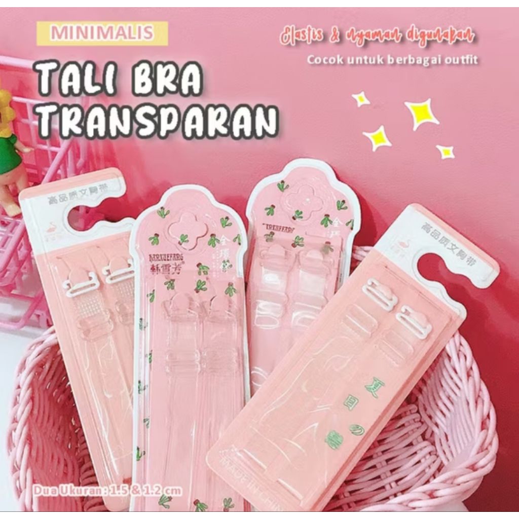 Tali Bra Transparan Tebal Premium