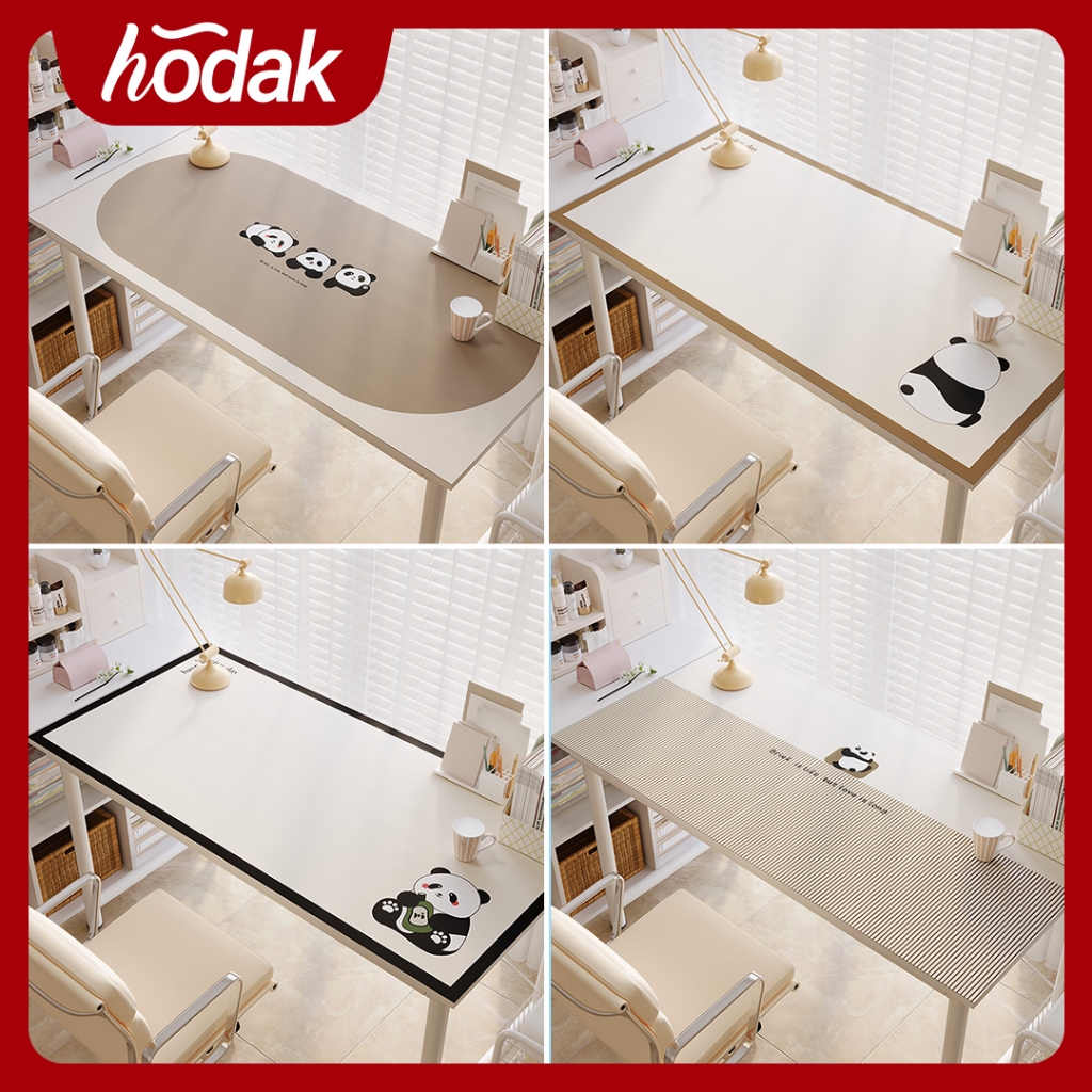 Hodak Taplak Meja Motif Panda Lucu Minimalis PVC - Alas Meja Belajar Anak Bisa Custom Desain