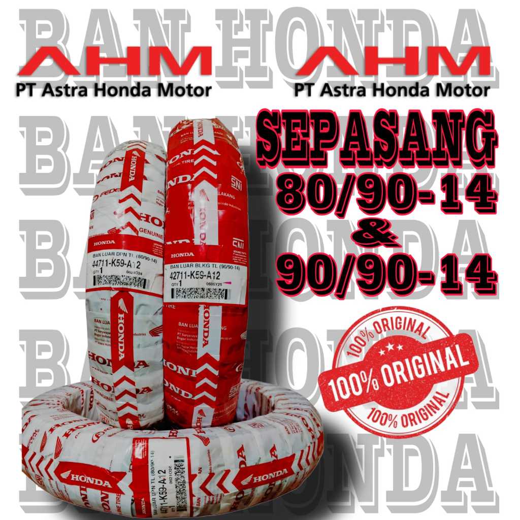 BAN MOTOR DEPAN BELAKANG MOTOR VARIO 110 125 150 , BEAT FI , BEAT STREET , SCOOPY , BAN HONDA AHM