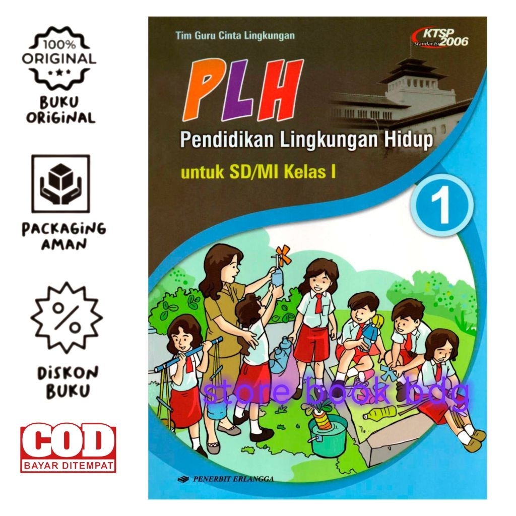 buku PLH pendidikan lingkungan hidup untuk SD/ MI kelas 1 -erlangga