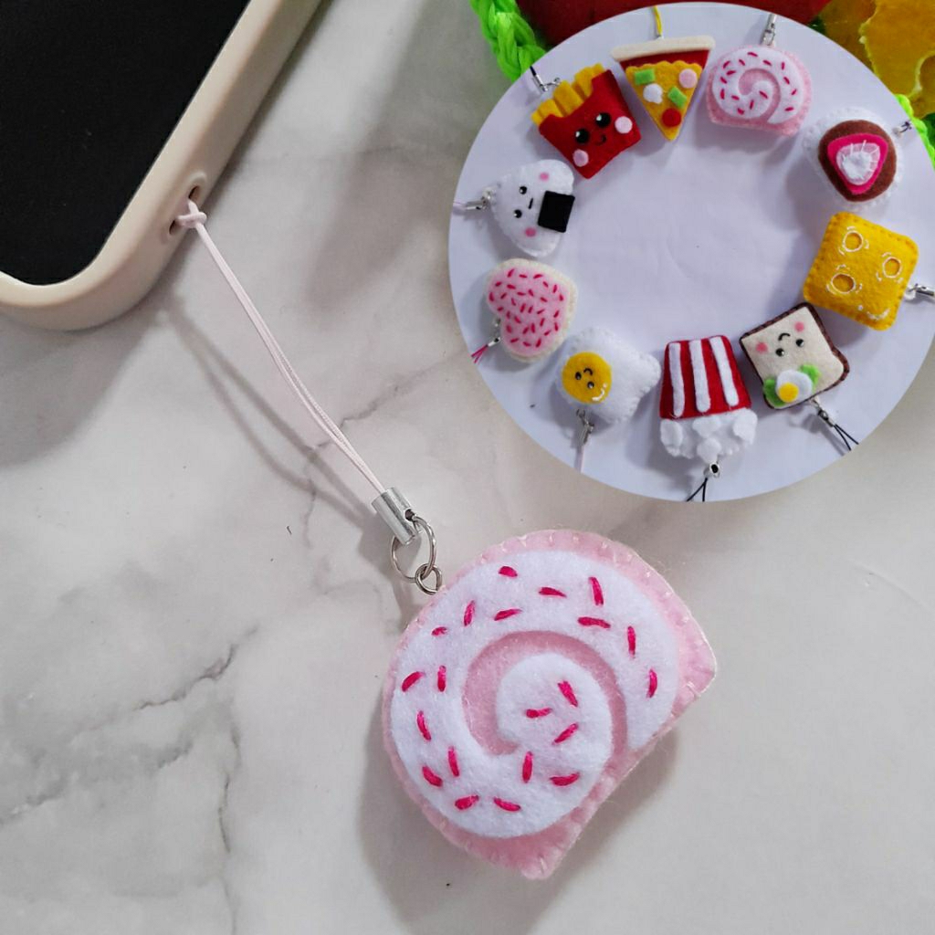Strap hp/gantungan hp seri makanan 12pcs/1lusin