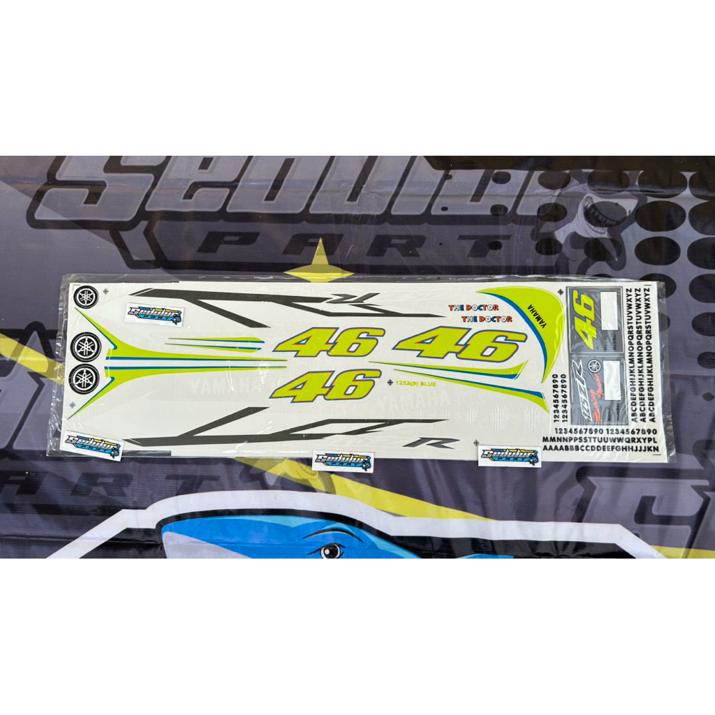 STRIPING STIKER BODY FULLSET YAMAHA 125Z 125ZR BIRU MOVISTAR 46 LIMITED EDITION