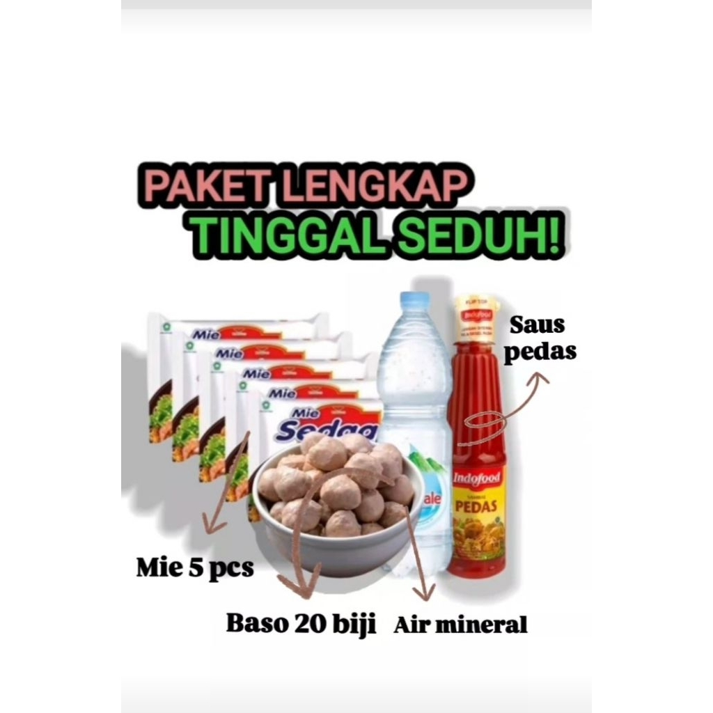 

Baso 20 biji+mie 5pcs bonus saus+air